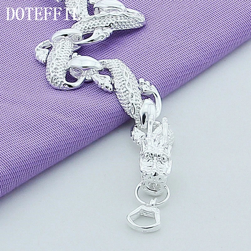 DOTEFFIL 925 Sterling Silver Dragon Cuff Bracelet – Unisex Charm Jewelry for Wedding, Engagement & Parties - Image 6