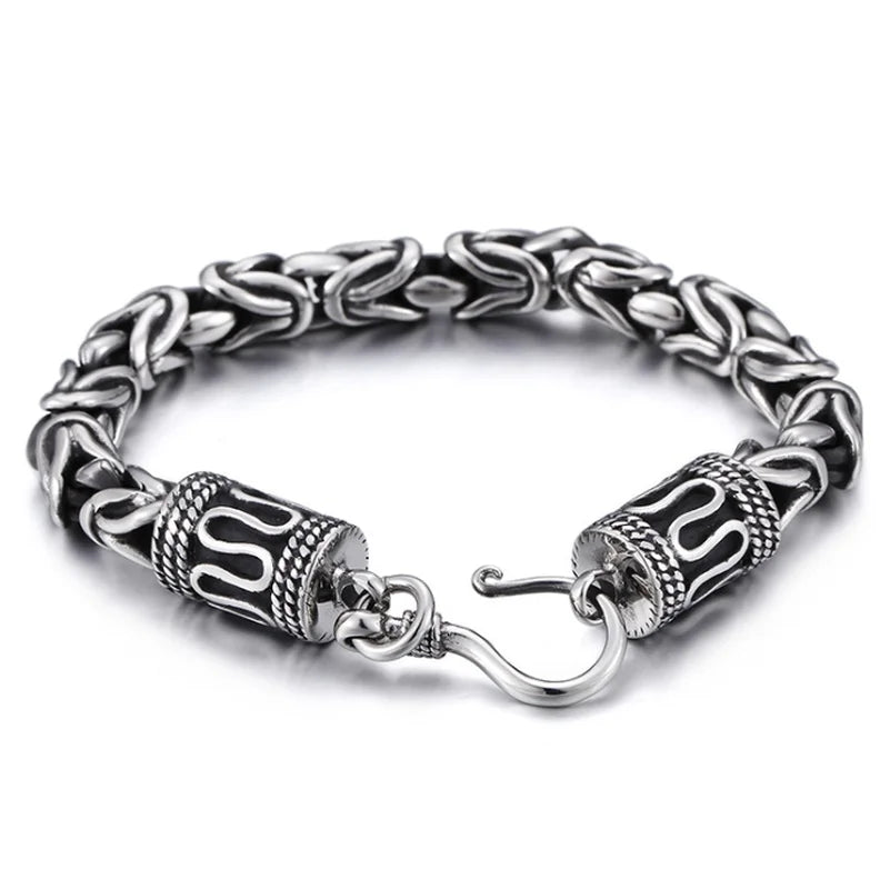 Ethnic Wind Dragon Bracelet – Vintage Silver-Plated Dragon Cuff Bangle for Men - Image 26