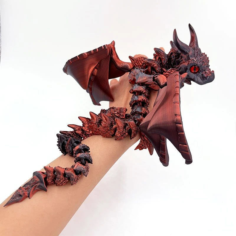 3D Printed Winged Carriage Dragon Figurine with Random Eyes & Art Deco Resin Dragon Sculpture – Tabletop Animal Theme Deco 1PC 2025 - Image 5