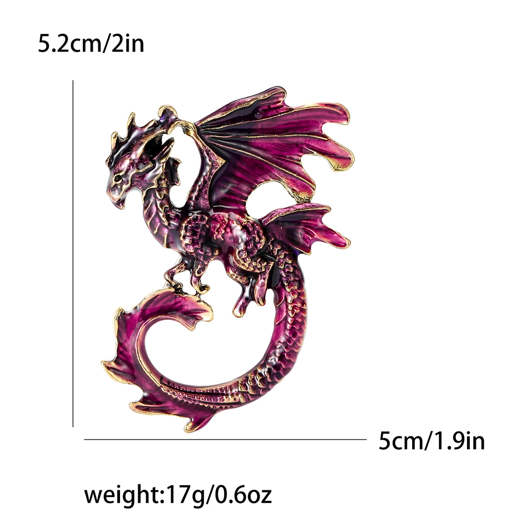 Enamel Dragon Pins for Women Rhinestone Flying Dragons Animal Brooch Banquet Party Backpack Gifts Jewelry Accessories - Image 14