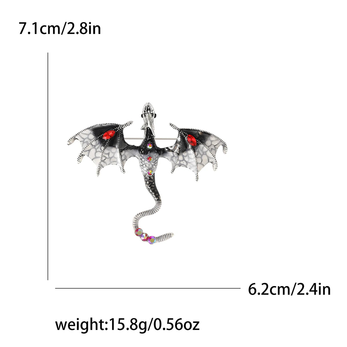 Enamel Dragon Pins for Women Rhinestone Flying Dragons Animal Brooch Banquet Party Backpack Gifts Jewelry Accessories - Image 22
