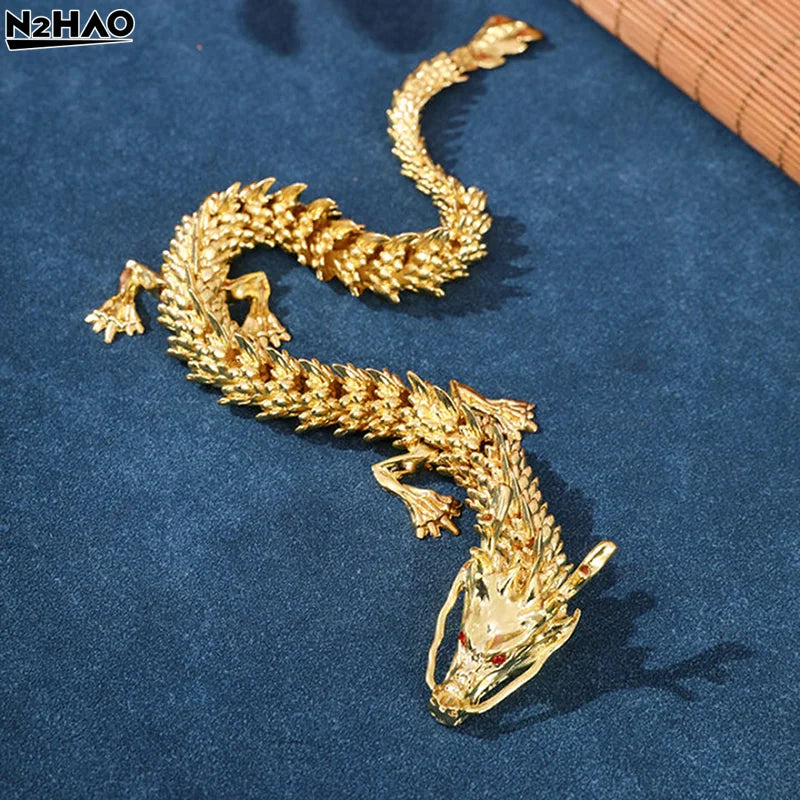 3D Alloy Dragon Model – Rotatable Dragon Tabletop Statue & Creative Kids’ Toy Gift - Image 3