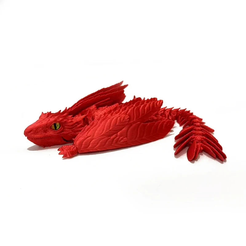 3D Printed Feathered Wyvern Dragon – Articulated Fidget Toy & Home Office Decor - Image 12