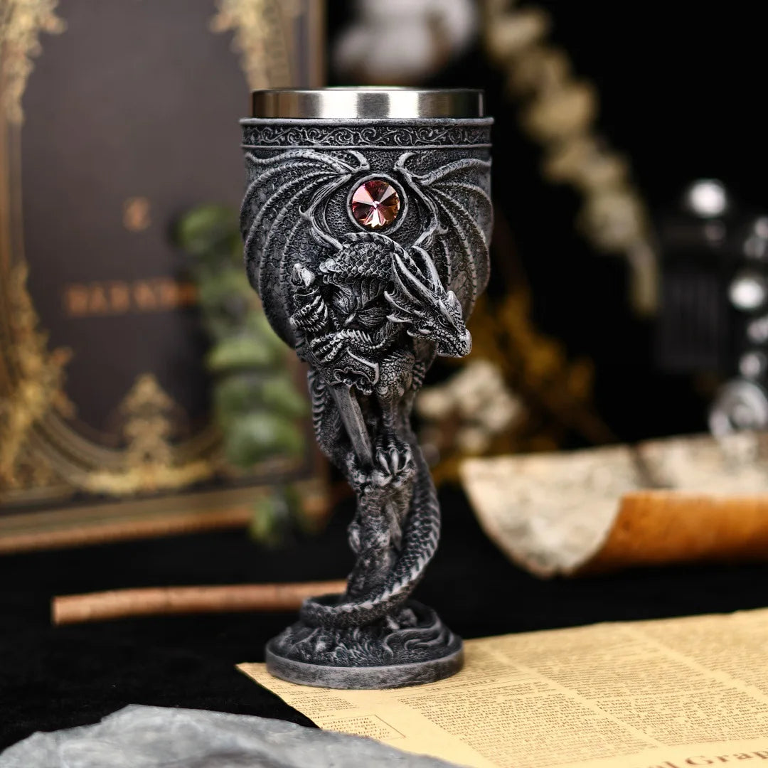 Dragon Wine Glass with Silver Sword - Image 6