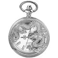 Classic Vintage Pocket Watch – Hollow Carved Chinese Dragon with Roman Numerals Dial Necklace Gift - Image 7