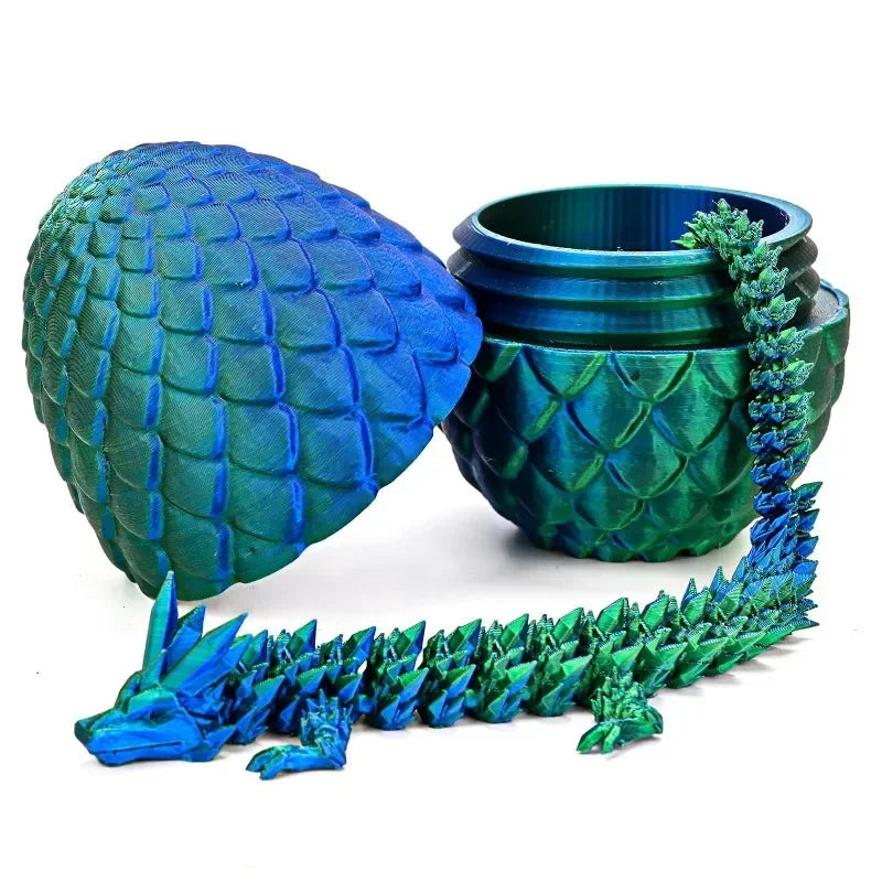3D Printed Articulated Dragon Egg & Movable Dragon Model Toy - Image 9