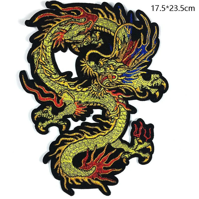 Chinese Style Gold Dragon Embroidery Patch – Flying Dragon Cloth Sticker for Cheongsam & DIY Decoration - Image 6