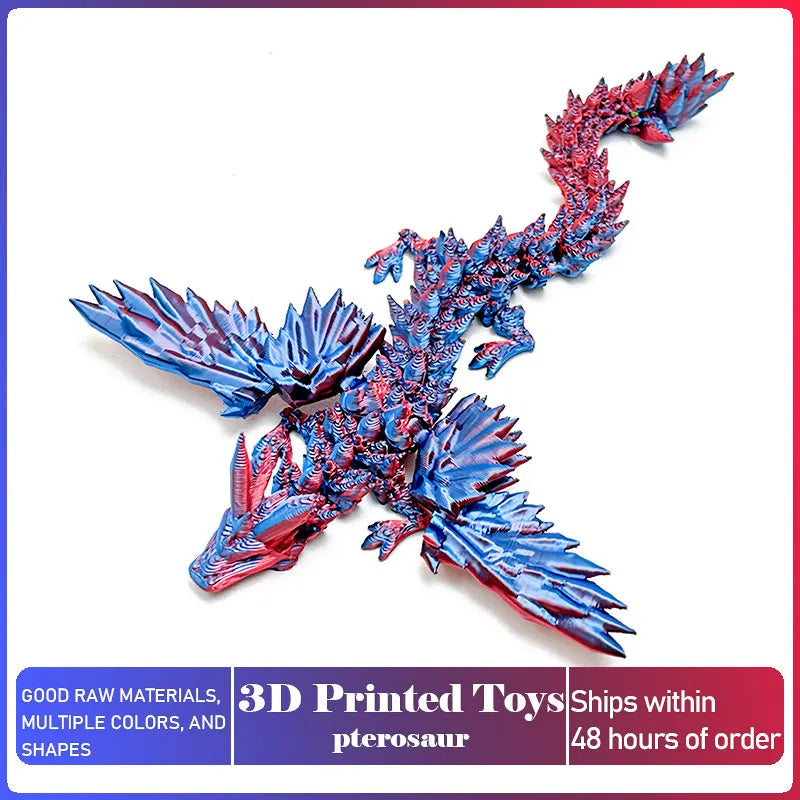 3D Printed Dragon with Movable Wings – Office Desk Accessory & Creative Home Decor - Image 23