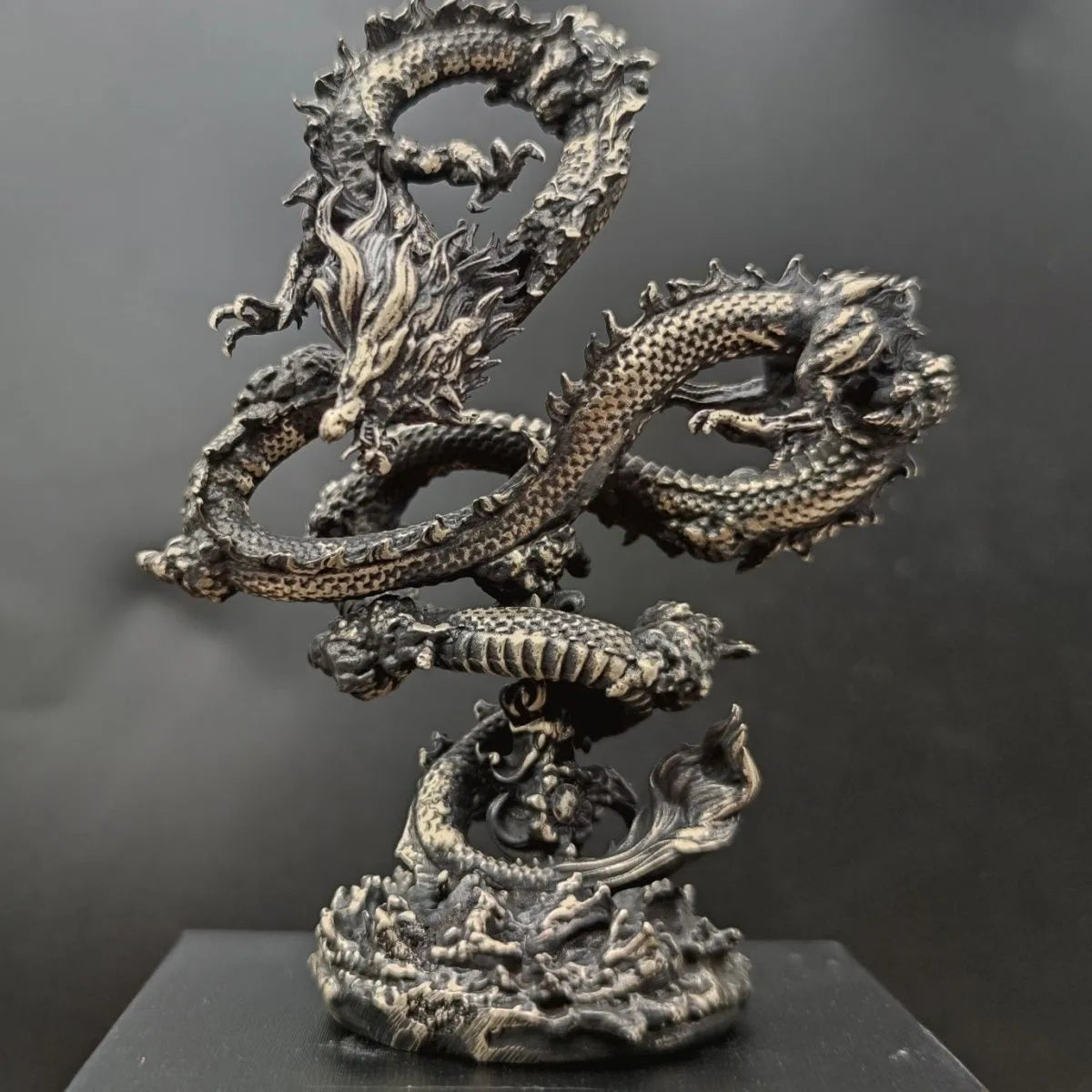 Creative Oriental Dragon Bronze Statue - Image 8