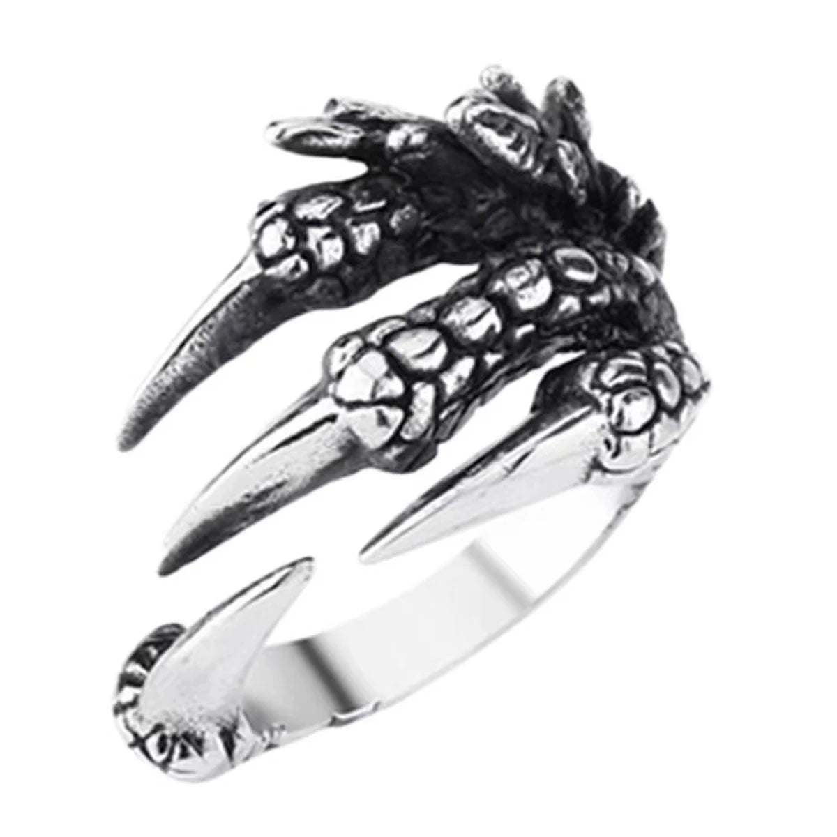 8 Pieces/Set Vintage Animal Open Rings – Dragon, Snake, Octopus & Eagle Claw Punk Accessories for Men - Image 5