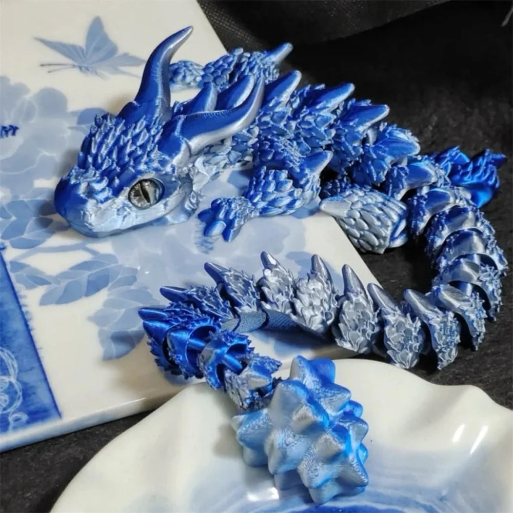 3D Printed Magic Dragon Model – Multi-Joint Movable Desk Ornament & Home Decoration Toy - Image 4