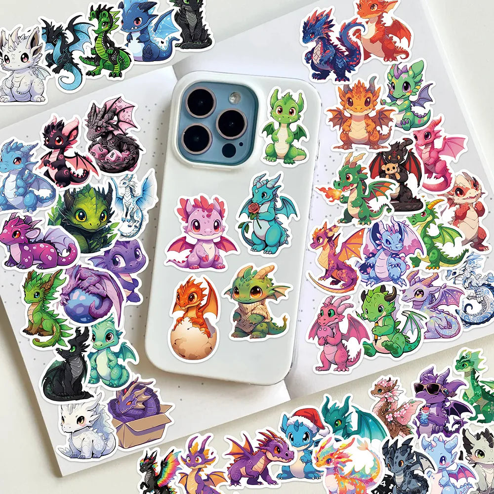 50pcs Cartoon Dragon Graffiti Stickers - Image 6