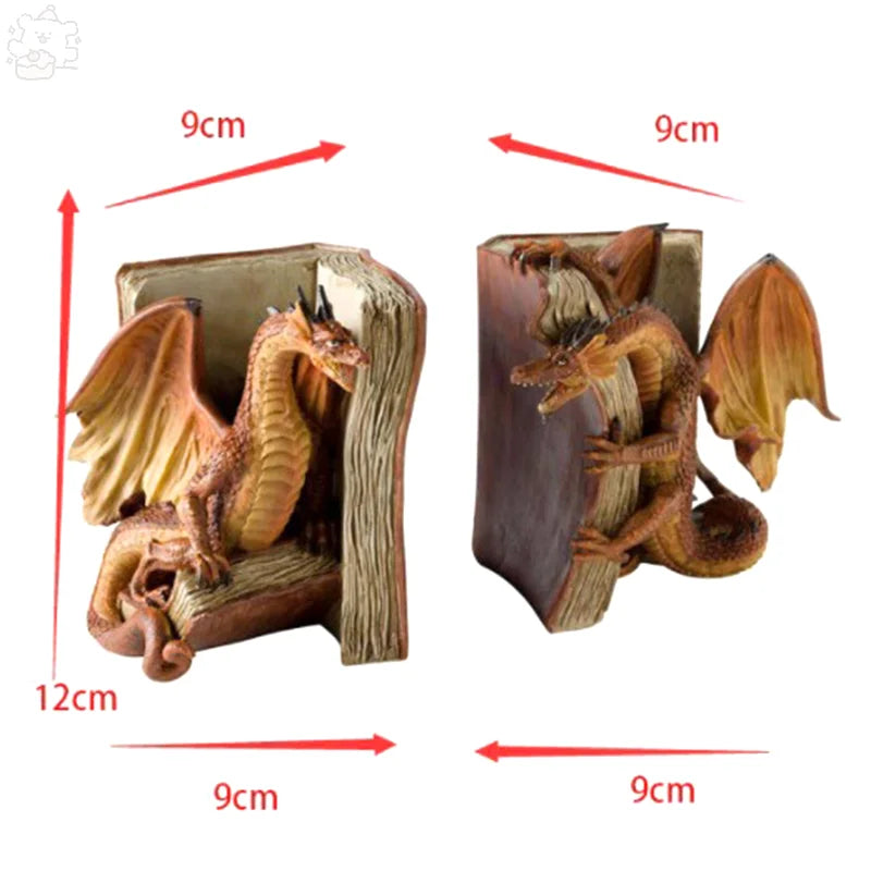 Dragon Sculpture Desktop Bookend – Artistic Home & Office Ornament for Study or Gift - Image 6