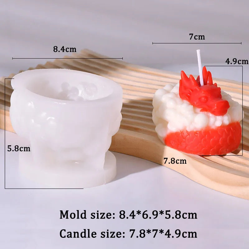 3D Animal Dragon Candle Silicone Mold – DIY Handmade Chinese Dragon Aroma Candle & Resin Mold - Image 7