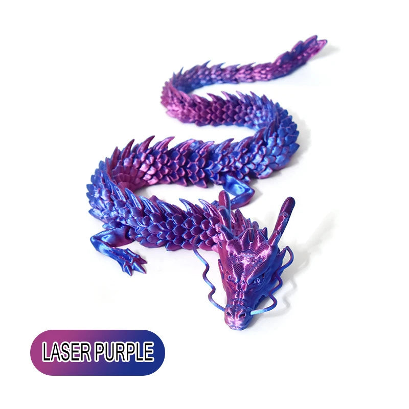 180cm Huge 3D Printed Jointed Loong Figurine – Creative Dragon Ornament for Plants, Rockery & Fish Tank Landscaping Decoration - Image 15