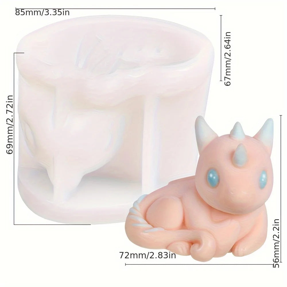 Cutie Dinosaur & Baby Sleep Shape Candle Moulds – Animal & Dragon Silicone Resin Moulds for Crafts - Image 8