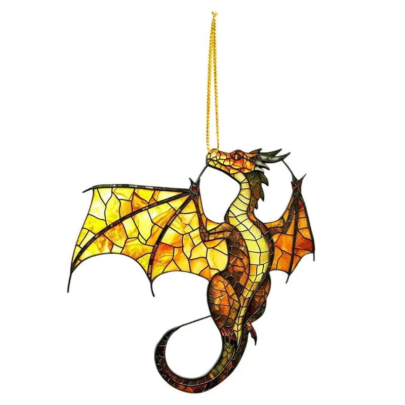Fantasy Dragon Sun Catcher – Stained Acrylic Pendant for Windows & Car Interior Décor - Image 3