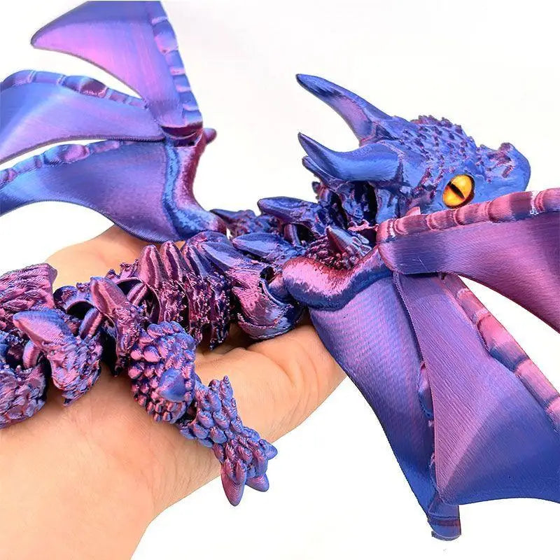 3D Printed Winged Carriage Dragon Figurine with Random Eyes & Art Deco Resin Dragon Sculpture – Tabletop Animal Theme Deco 1PC 2025 - Image 19