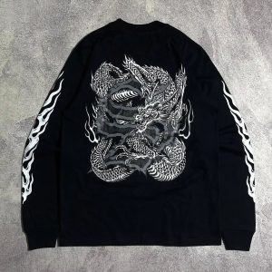American Street Style Dragon Graffiti Hoodie