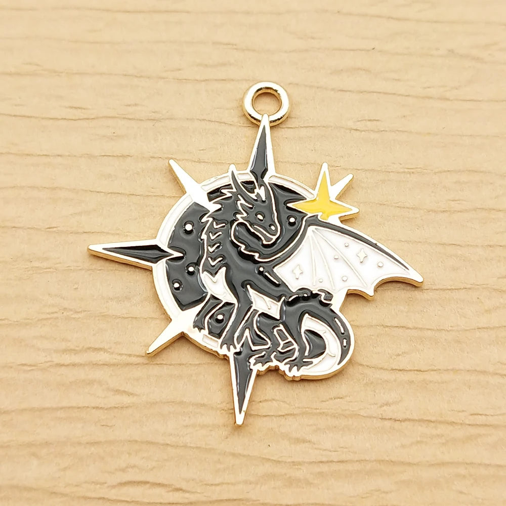 10pcs Enamel Dragon Charms - Image 12