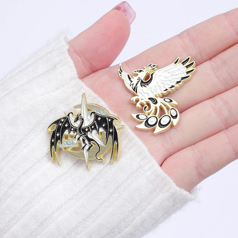 Animals Enamel Pin – Eagle, Dragon & Bird Brooch Badges for Bags, Hats & Gifts - Image 4