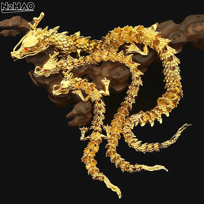 3D Alloy Dragon Model – Rotatable Dragon Tabletop Statue & Creative Kids’ Toy Gift - Image 2