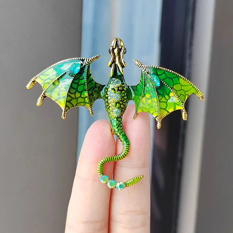 2024 Enameled Dragon Brooch