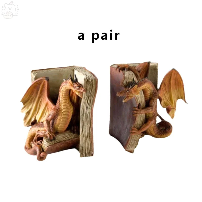 Dragon Sculpture Desktop Bookend – Artistic Home & Office Ornament for Study or Gift - Image 5