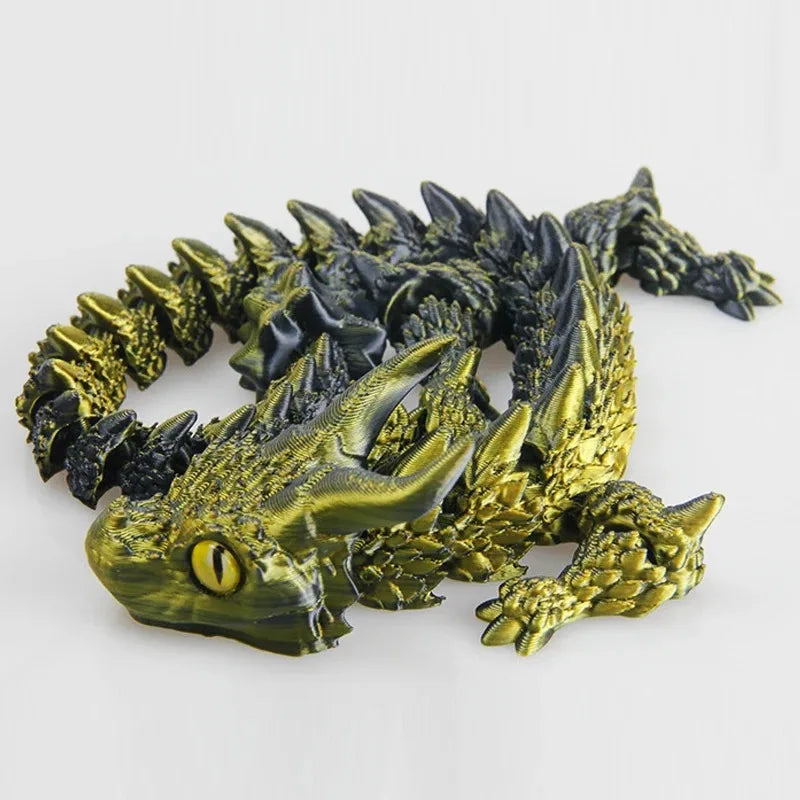 3D Printed Magic Dragon Movable Joint Fidget Toy – Rotatable Articulated Desktop Ornament - Image 8