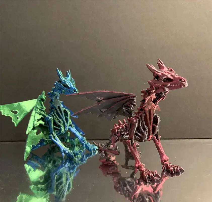 1Pc 3D Printed Dragon Skeleton with Movable Joints – Unique Indoor/Outdoor Decor & Animal Model Figurine - Image 3