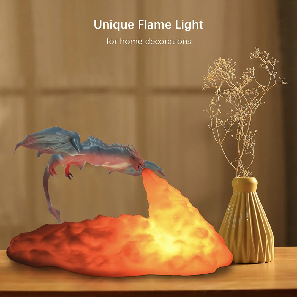 3D Printed Fire Dragon LED Light - Image 3