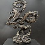 2024 Creative Oriental Dragon Bronze Statue – Animal Metal Figurine for Home & Desktop Decor