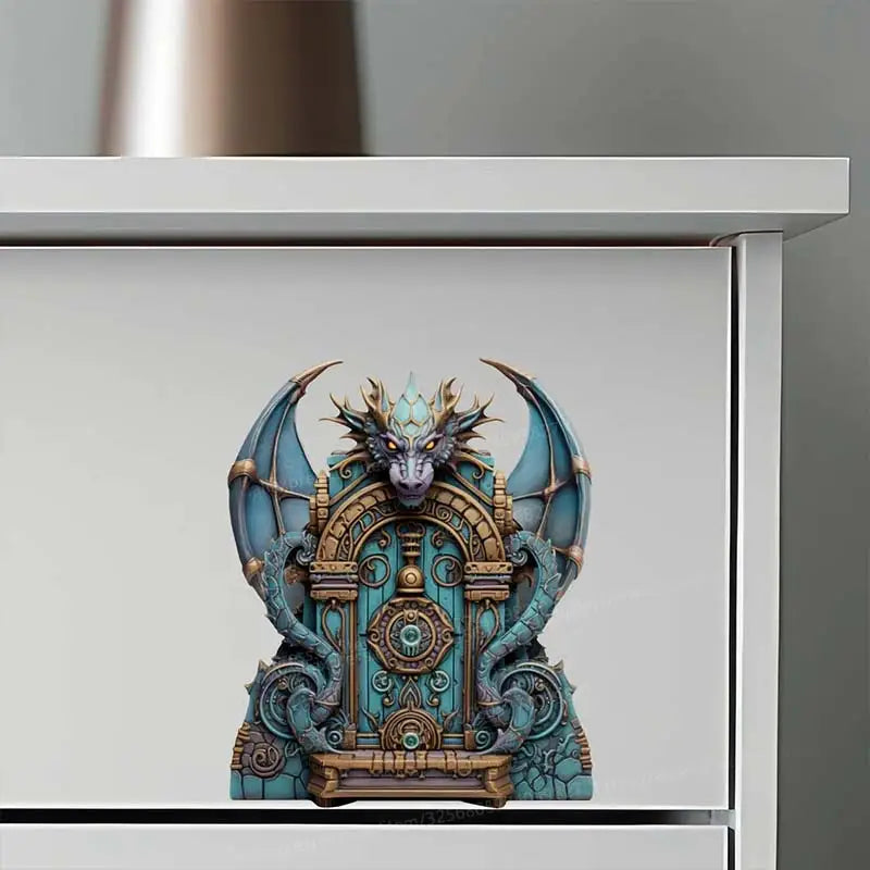 Dragon Fantasy House Decor – Fairy Door Wall Sticker for Living Room, Bedroom, Kitchen & Refrigerator - Image 5