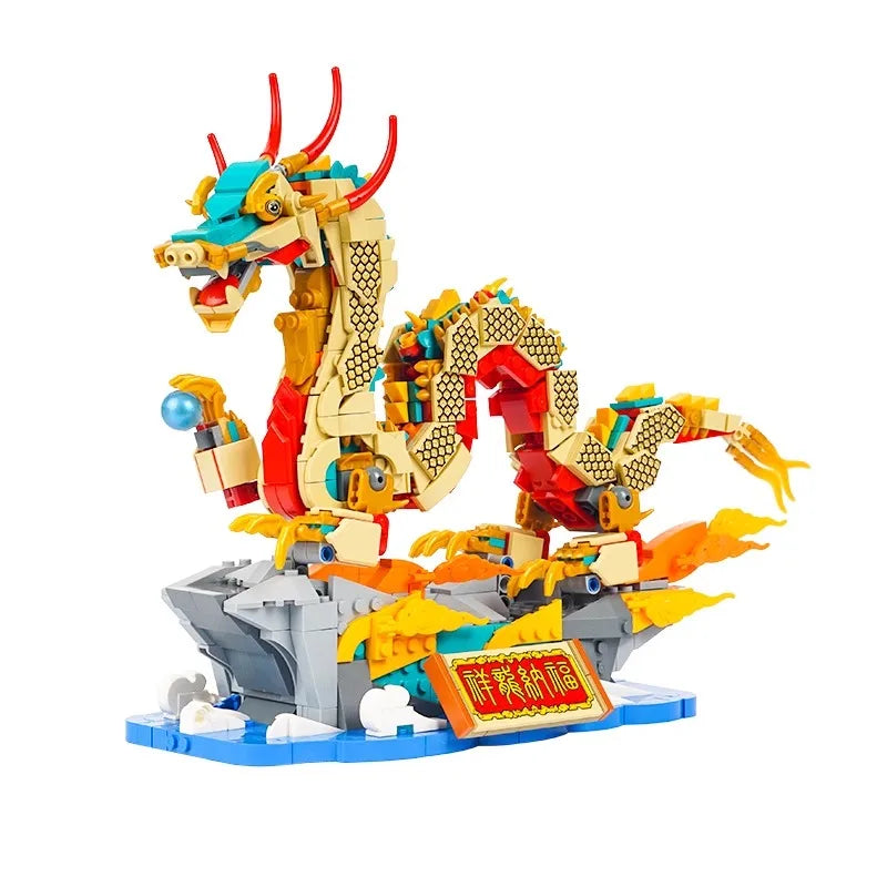 Creative Chinese Auspicious Dragon Building Blocks - Image 4