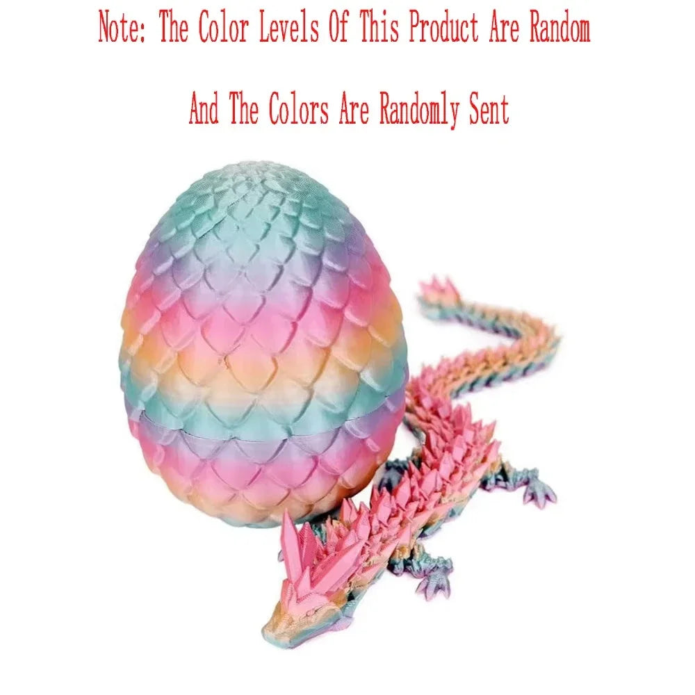 22cm 3D Printed Dragon & 8.5cm Dragon Egg Set – Fully Articulated Gemstone Crystal Dragon Collectible Surprise Toy - Image 13
