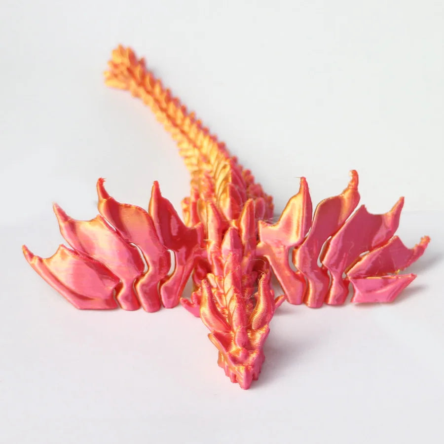 3D Printing Flying Dragon Joint Movable Model – Chinese Loong Creative Collection, Aquarium & Home Gothic Decoration - Image 9