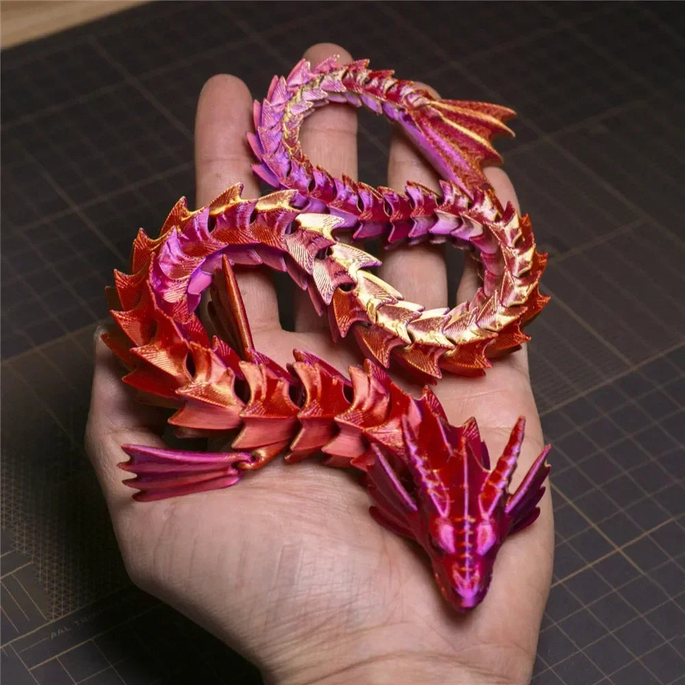 35cm 3D Printed Dragon – Antistress Full-Body Jointed Toy & Desktop Ornament - Image 11