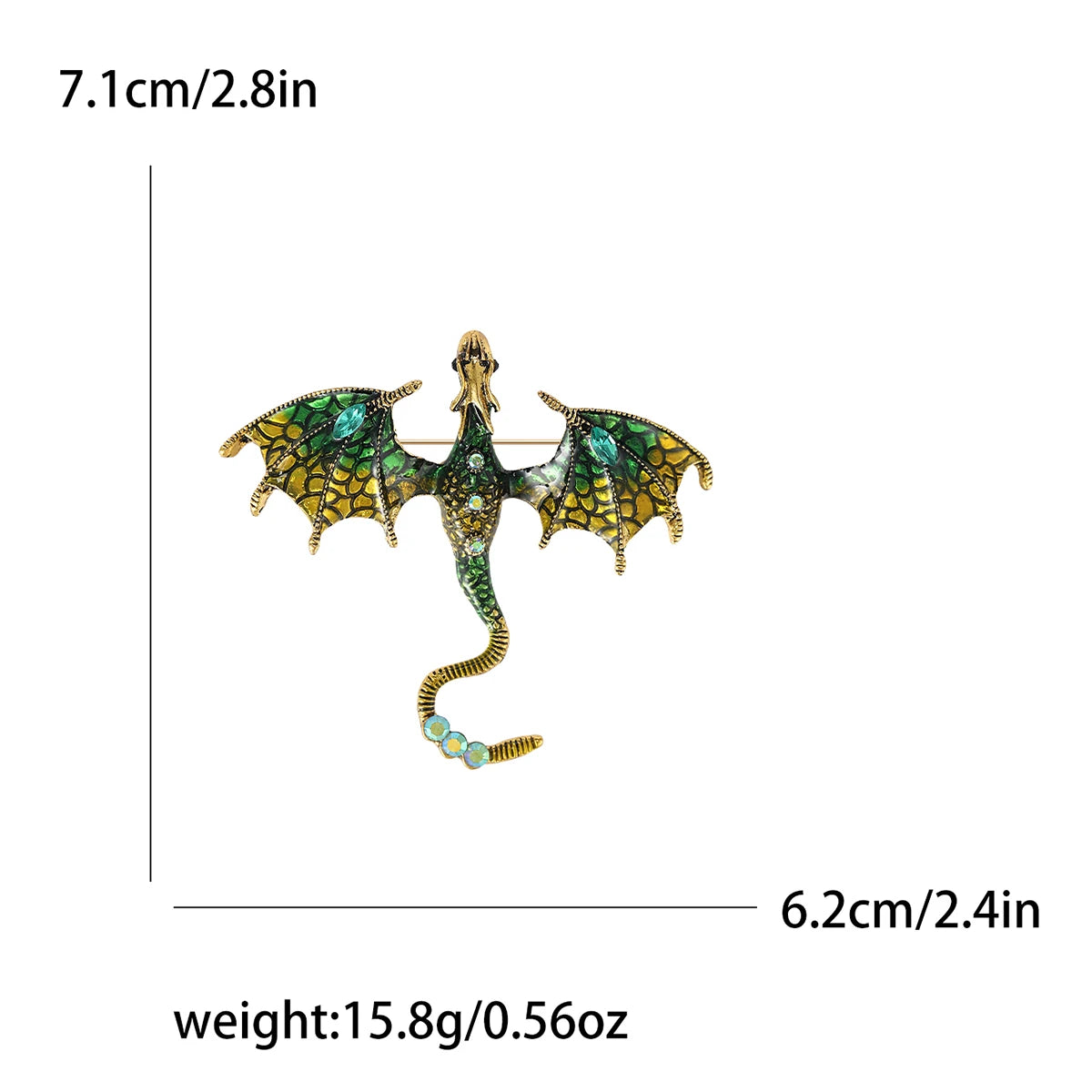 Enamel Dragon Pins for Women Rhinestone Flying Dragons Animal Brooch Banquet Party Backpack Gifts Jewelry Accessories - Image 30