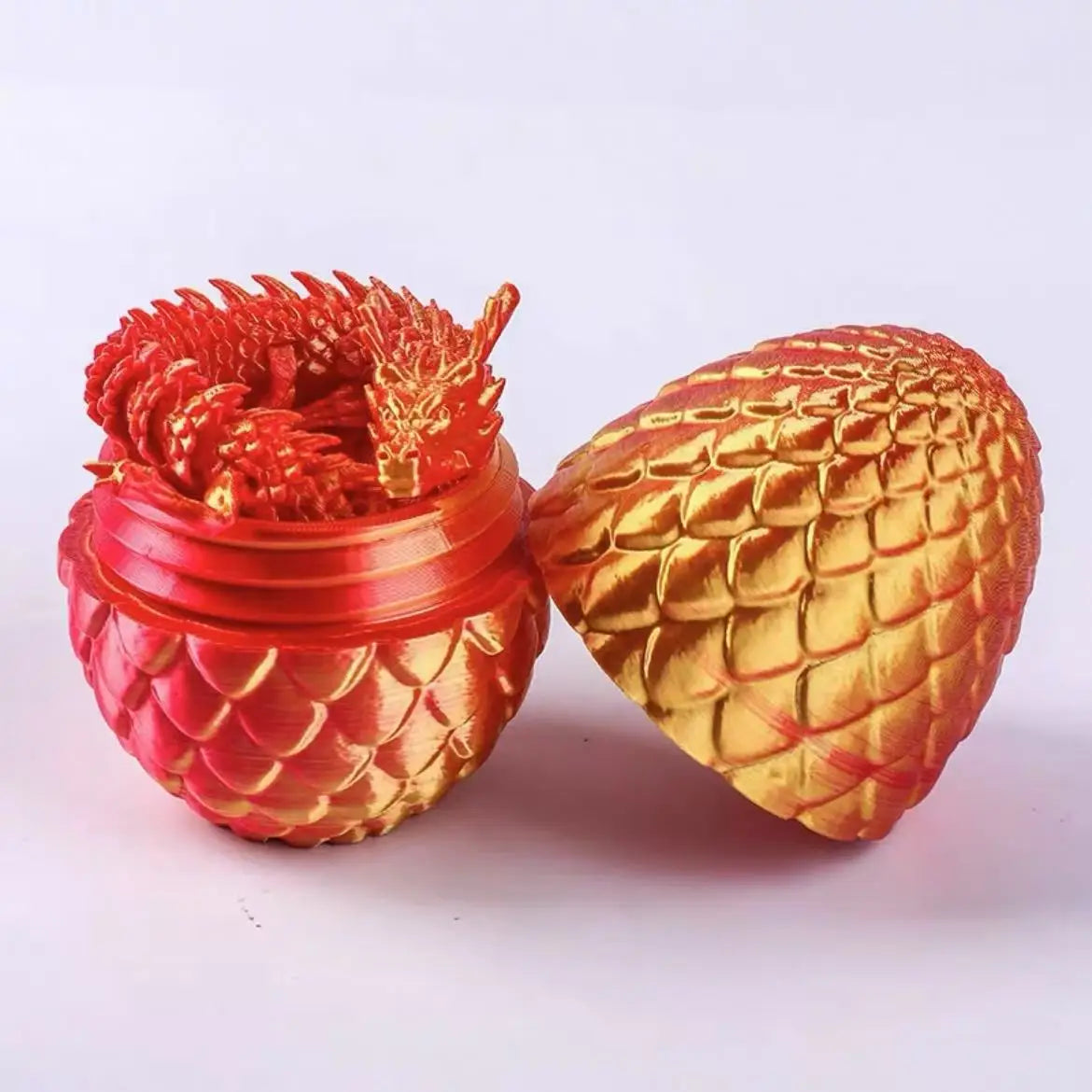 1/2PCS 3D Printed Dragon Egg with Full Articulated Dragon – Movable Desktop Ornament & Kid Toy - Image 9