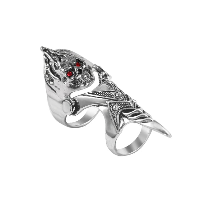 Exaggerated Vintage Dragon Knuckle Ring – Gothic Statement Jewelry for Bold Men - Image 10