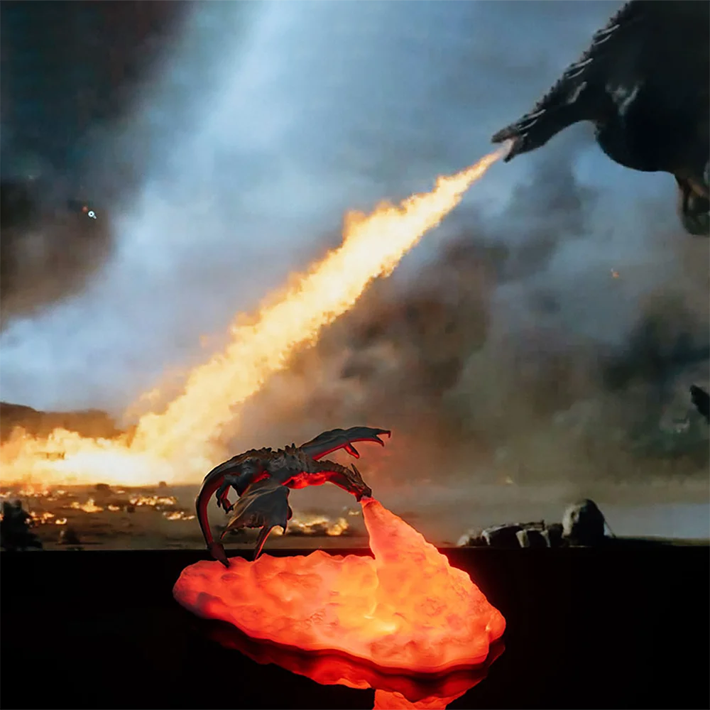 3D Printed Fire Dragon LED Lamp – USB Rechargeable Light for Gaming, Camping & Kids' Gifts - Image 4