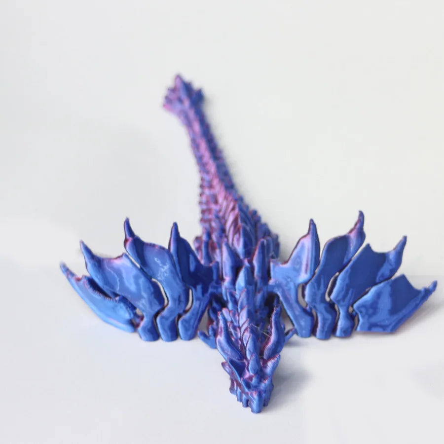 3D Printing Flying Dragon Joint Movable Model – Chinese Loong Creative Collection, Aquarium & Home Gothic Decoration - Image 7